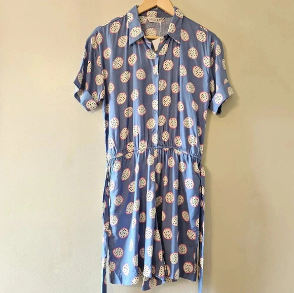 Compania Fantastica Dragon Fruit Pitaya Print Casual Women's Romper Size Medium. - Picture 9 of 16